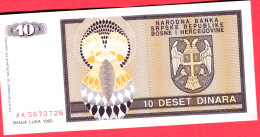 10 Dinar Neuf 3 Euros - Bosnie-Herzegovine