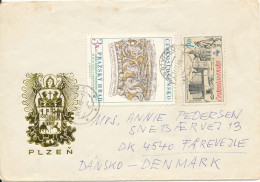 Czechoslovakia Cover Sent To Denmark 24-11-1988 Topic Stamps - Briefe U. Dokumente