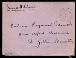 ENVELOPPE  1939 SERVICE MILITAIRE  TO ST. GILLES BRUXELLES - Storia Postale