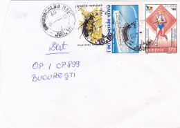 INSECT, SHIP, OLYMPIC GAMES, STAMPS ON COVER, 2000, ROMANIA - Covers & Documents