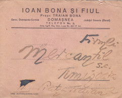 REVENUE STAMP, POPULATION CENSUS STAMP ON SHOP HEADER COVER, 1948, ROMANIA - Covers & Documents