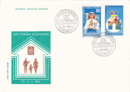 ROMANIAN SAVINGS AND DEPOSITS BANK, COVER FDC, 1982, ROMANIA - FDC