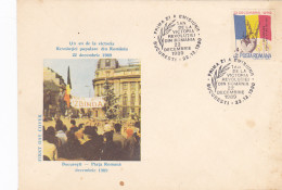 ROMANIAN 1989 REVOLUTION, BUCHAREST- ROMAN SQUARE, COVER FDC, 1990, ROMANIA - FDC