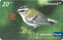 Switzerland: Swisscom CP168 WWF Smaragt - Sommergoldhähnchen - Schweiz