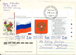 Russia Cover Sent To Denmark Lesnoy 21-7-2001 Topic Stamps - Storia Postale