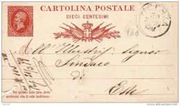 1879 CARTOLINA  10 CENTESIMI CON ANNULLO VICENZA - Interi Postali