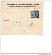 1952 LETTERA PAR AVION  NICOSIA - Storia Postale