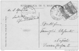 1915  CARTOLINA  SAN MARINO - Storia Postale