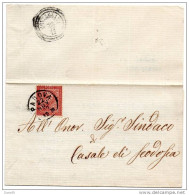 1882   STORIA POSTALE LETTERA CON ANNULLO   PADOVA - Storia Postale