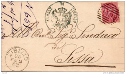 1883   STORIA POSTALE LETTERA CON ANNULLO ZIBELLO  PARMA - Storia Postale