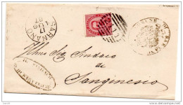 1887   STORIA POSTALE LETTERA CON ANNULLO SARNANO MACERATA - Storia Postale