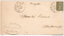 1885   STORIA POSTALE LETTERA CON ANNULLO  RUBBIERA REGGIO EMILIA - Storia Postale