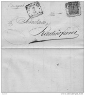 1894 STORIA POSTALE LETTERA CON ANNULLO MANCIANO GROSSETO - Storia Postale