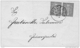 1882  STORIA POSTALE LETTERA CON ANNULLO PIACENZA - Storia Postale