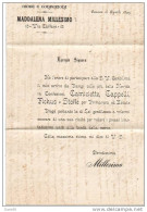 1895   STORIA POSTALE LETTERA CON ANNULLO GENOVA  MADDALENA MILLESIMO MODA E CONFEZIONI - Storia Postale