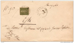 1892   STORIA POSTALE LETTERA CON ANNULLO TRIBANO PADOVA - Storia Postale