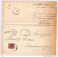 1889  LETTERA CON ANNULLO CORREGGIO + S. MARTINO IN RIO - Storia Postale