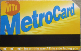 USA NEW YORK CITY MTA TRANSPORTATION BUS METRO TRAIN BAHN TICKET TARJETA CARD CARTELA CARD CARTE KARTE COLLECTOR - Tickets D'entrée