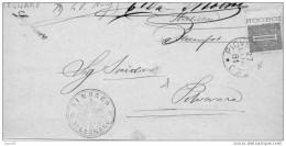 1881   STORIA POSTALE LETTERA CON ANNULLO LEGNARO IN CORSIVO PADOVA - Storia Postale