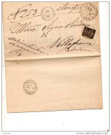 1896   STORIA POSTALE LETTERA CON ANNULLO  SELVAZZANO DENTRO PADOVA - Storia Postale