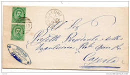 1882   STORIA POSTALE LETTERA CON ANNULLO MADDALONI CASERTA - Storia Postale