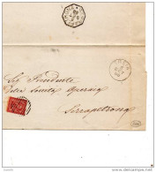 1888   STORIA POSTALE LETTERA CON ANNULLO TREIA   MACERATA  + SERRA PETRONA - Storia Postale