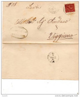 1896   STORIA POSTALE LETTERA CON ANNULLO  VILLAFRANCA  PADOVANA - Storia Postale