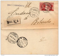 1925 LETTERA RACCOMANDATA CON ANNULLO BARI SUC. 4   + BITONTO - Storia Postale