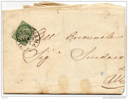 1879 LETTERA CON ANNULLO MONTAGNANA - Storia Postale