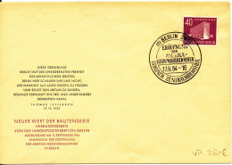 Germany Berlin FDC 17-9-1954 Opening Of The America Library - 1948-1970