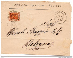 1878  LETTERA   INTESTATA   CON ANNULLO FOLIGNO - Storia Postale