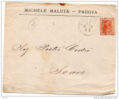 1878 LETTERA  INTESTATA   CON ANNULLO PADOVA - Storia Postale