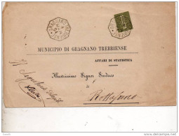1894  LETTERA CON ANNULLO GRAGNANO TREBBIENSE PIACENZA - Storia Postale