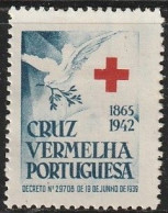 Croix Rouge/ Red Cross - Vinheta Cruz Vermelha Portuguesa, 1943 . 2ª -|-  MNG - Neufs