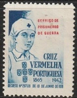 Croix Rouge/ Red Cross - Vinheta Cruz Vermelha Portuguesa, 1943 . 2ª -|-  MNG - Ongebruikt