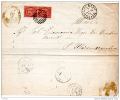 1884  LETTERA  CON ANNULLO BELVEDERE MARITTIMO COSENZA + S. Marco Argentano - Storia Postale