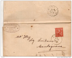 1884  LETTERA CON ANNULLO ESTE PADOVA + MONTAGNANA - Storia Postale