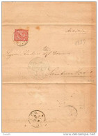 1889  LETTERA CON ANNULLO S.MARGHERITA BELICE AGRIGENTO - Storia Postale