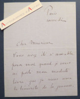 ● L.A.S Ludovic De BEAUVOIR Voyageur Du XIXè - Né à Bruxelles - Lettre Autographe - Entdecker Und Abenteurer