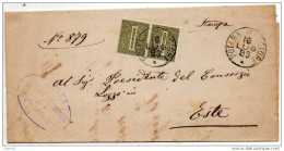 1893   LETTERA  CON ANNULLO POIANA MAGGIORE VICENZA - Storia Postale