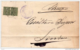 1892  LETTERA CON ANNULLO BORGOFORTE MANTOVA - Storia Postale