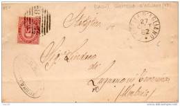 1882  LETTERA  CON ANNULLO CIVITELLA D' AGLIANO  VITERBO - Storia Postale