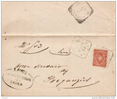 1897  LETTERA CON ANNULLO CASIER  TREVISO +  PREGANZIOL - Storia Postale