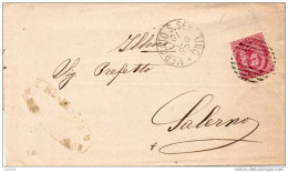 1882 LETTERA CON ANNULLO MERCATO S. SEVERINO  SALERNO - Storia Postale
