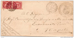 1881 LETTERA CON ANNULLO MONTECORVINO ROVELLA  SALERNO - Storia Postale