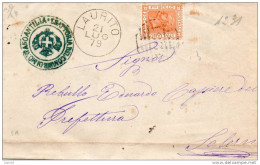 1879 LETTERA CON ANNULLO LAURITO    SALERNO - Storia Postale