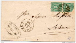1888   LETTERA   CON ANNULLO COLLIANO SALERNO - Storia Postale