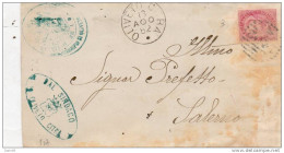 1882 LETTERA CON ANNULLO OLIVETO CITRA   SALERNO - Storia Postale