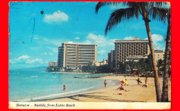 USA - Cartolina Viaggiata Nel 2015 Per L'Italia - Hawaii - Kuhio Beach - Waikiki Hotel Sheraton - Honolulu