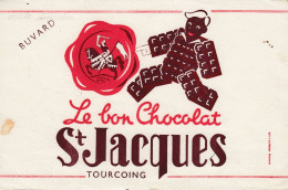 Buvard - Blotter - Le Bon Chocolat Saint Jacques - Tourcoing - Chocolat